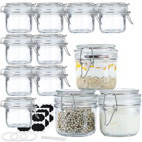 Folinstall front view of 12 jars showing neat storage and visibility