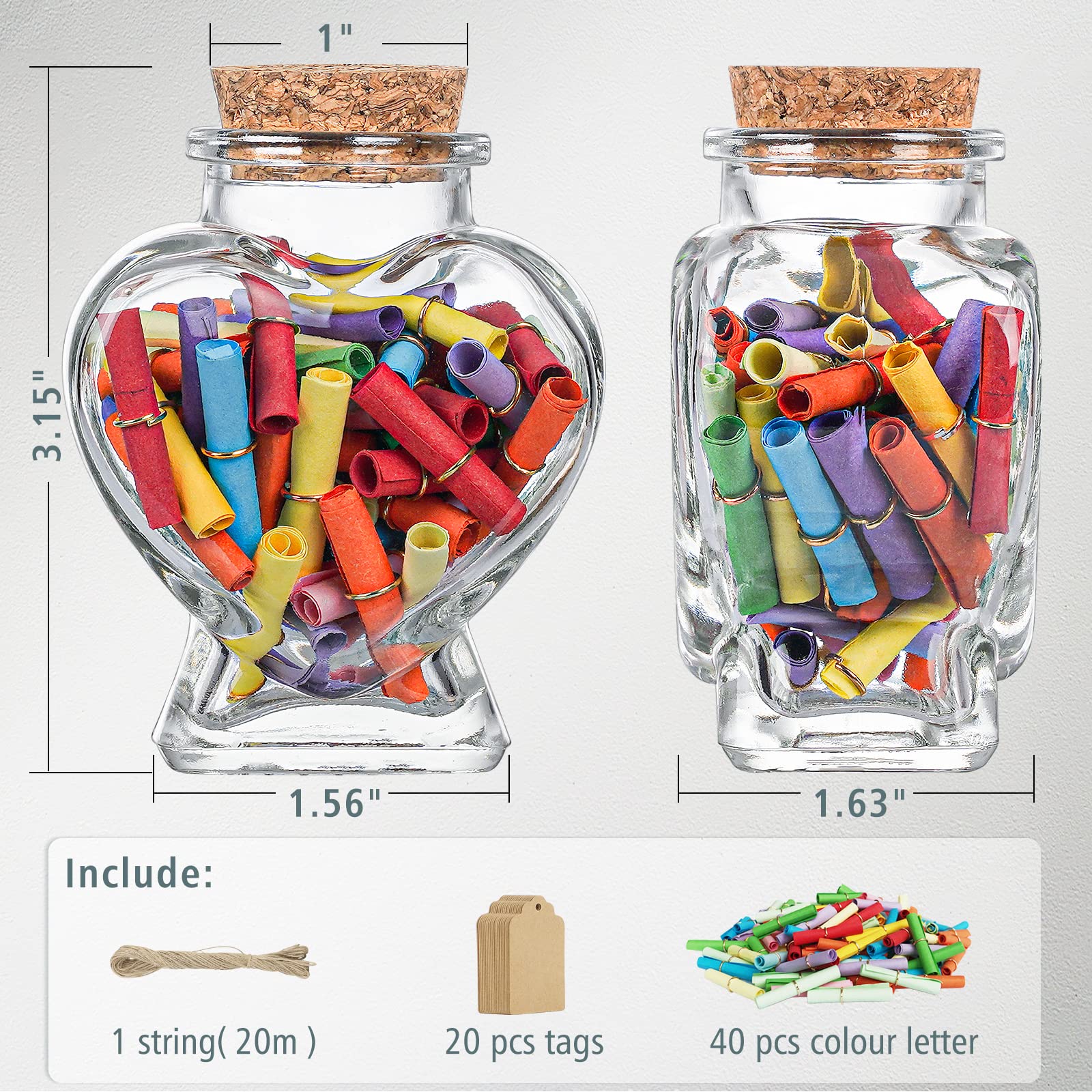 Folinstall heart bottles arranged on wedding table offering elegant party favors