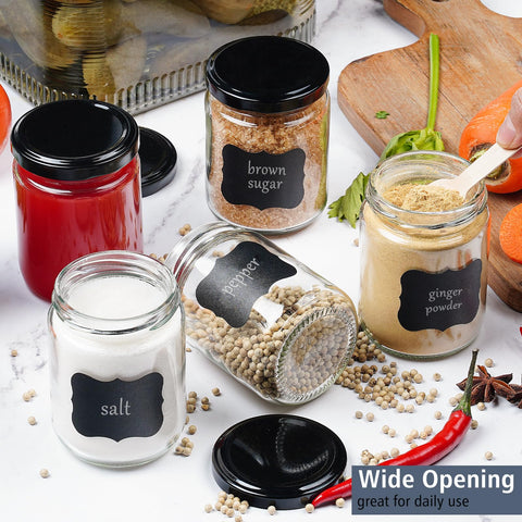 Folinstall black stickers and chalkboard pen display for easy labeling