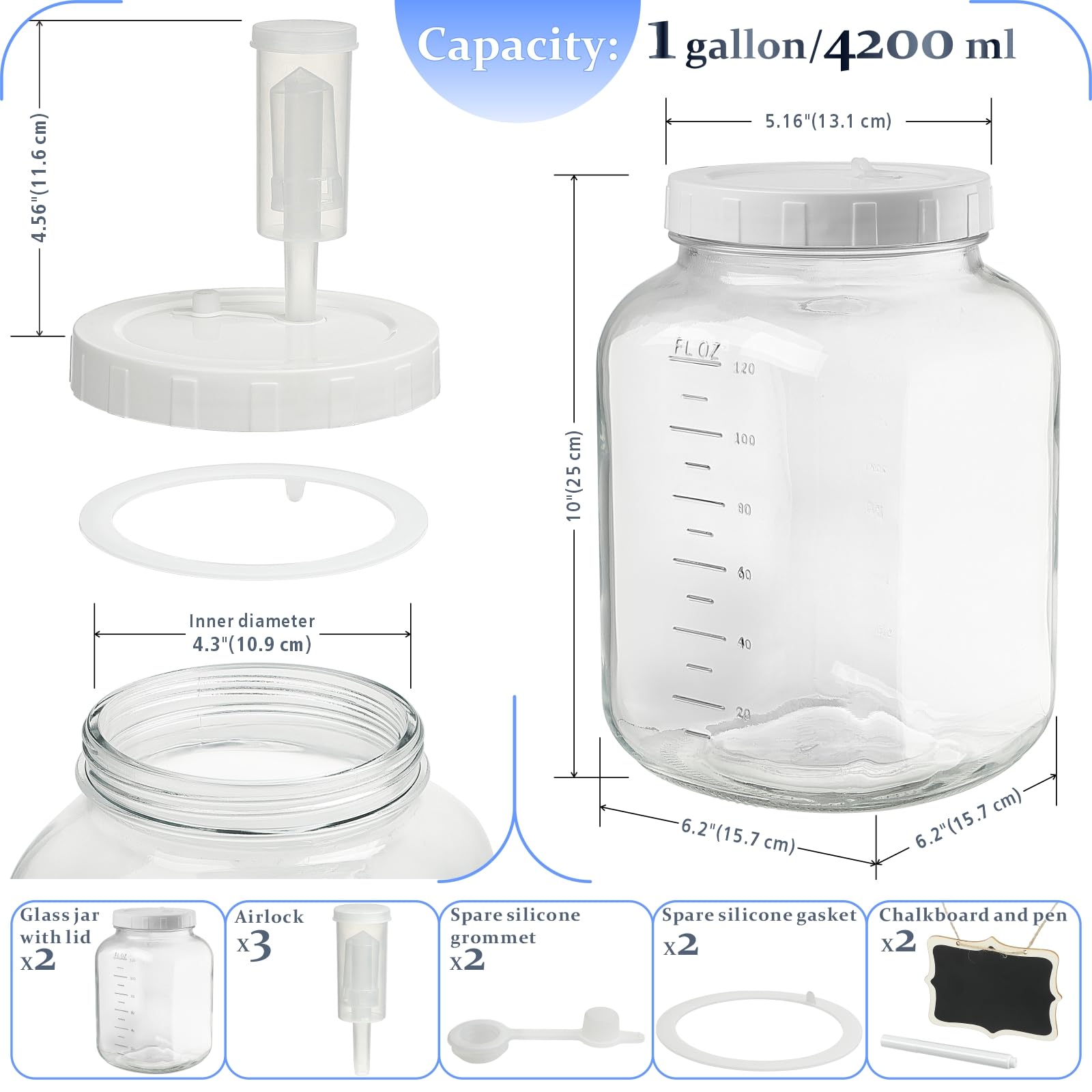 Folinstall jars on kitchen counter in use showing convenient home fermenting