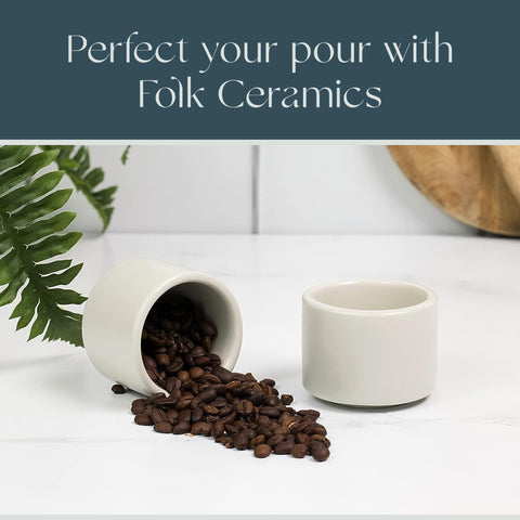 Folk Ceramics Leonard on open shelf styled in kitchen showcasing minimalist aesthetic