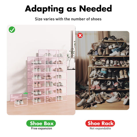 Foluck clear box with sneakers inside showing visibility and protection benefit