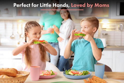 FOODLE dinnerware on picnic blanket showing portability for outdoor meals