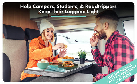 FOODLE dinnerware on camping table showing outdoor-ready durability and style
