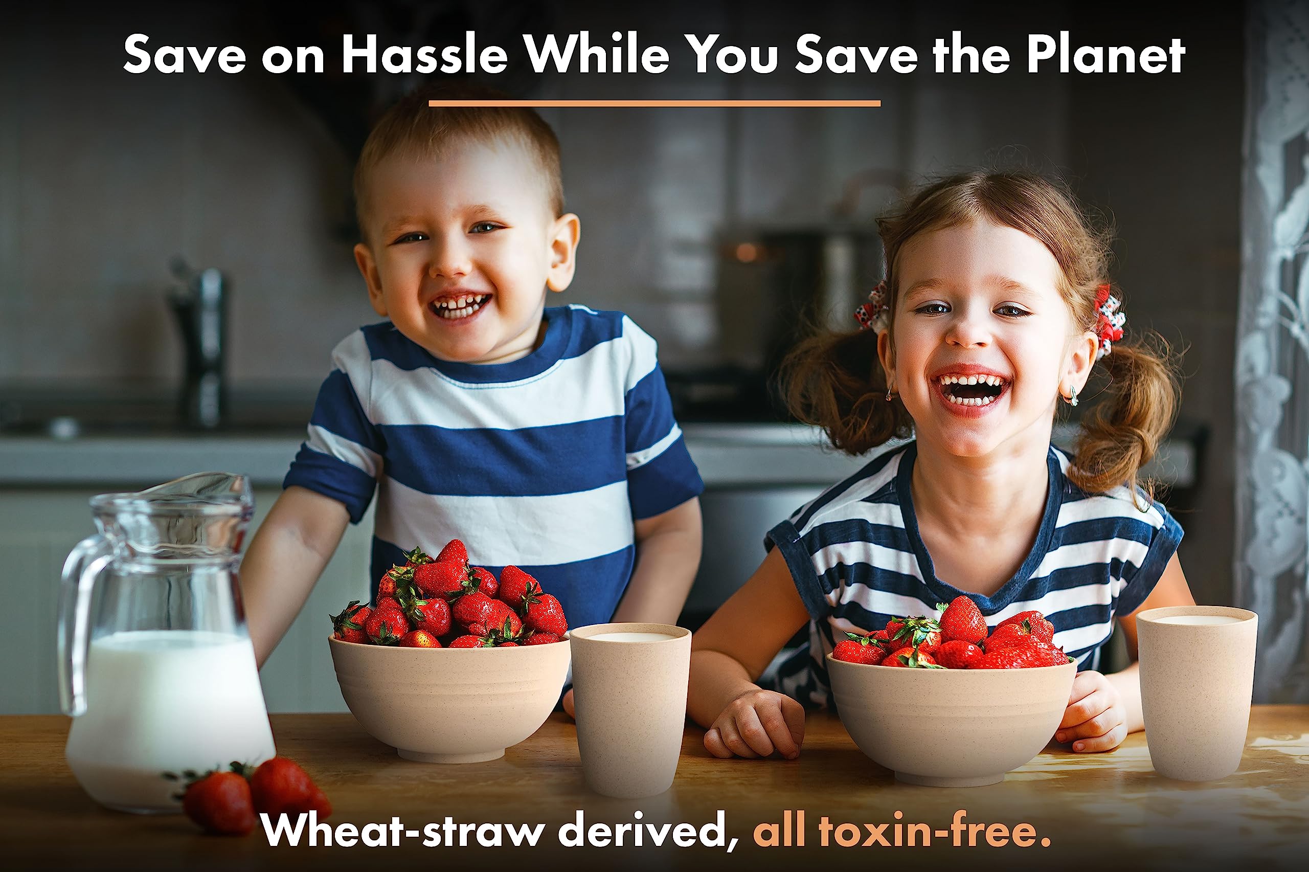 FOODLE stacked plates and bowls to display compact storage advantage