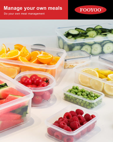 FOOYOO container with salad showing clear plastic for easy food identification