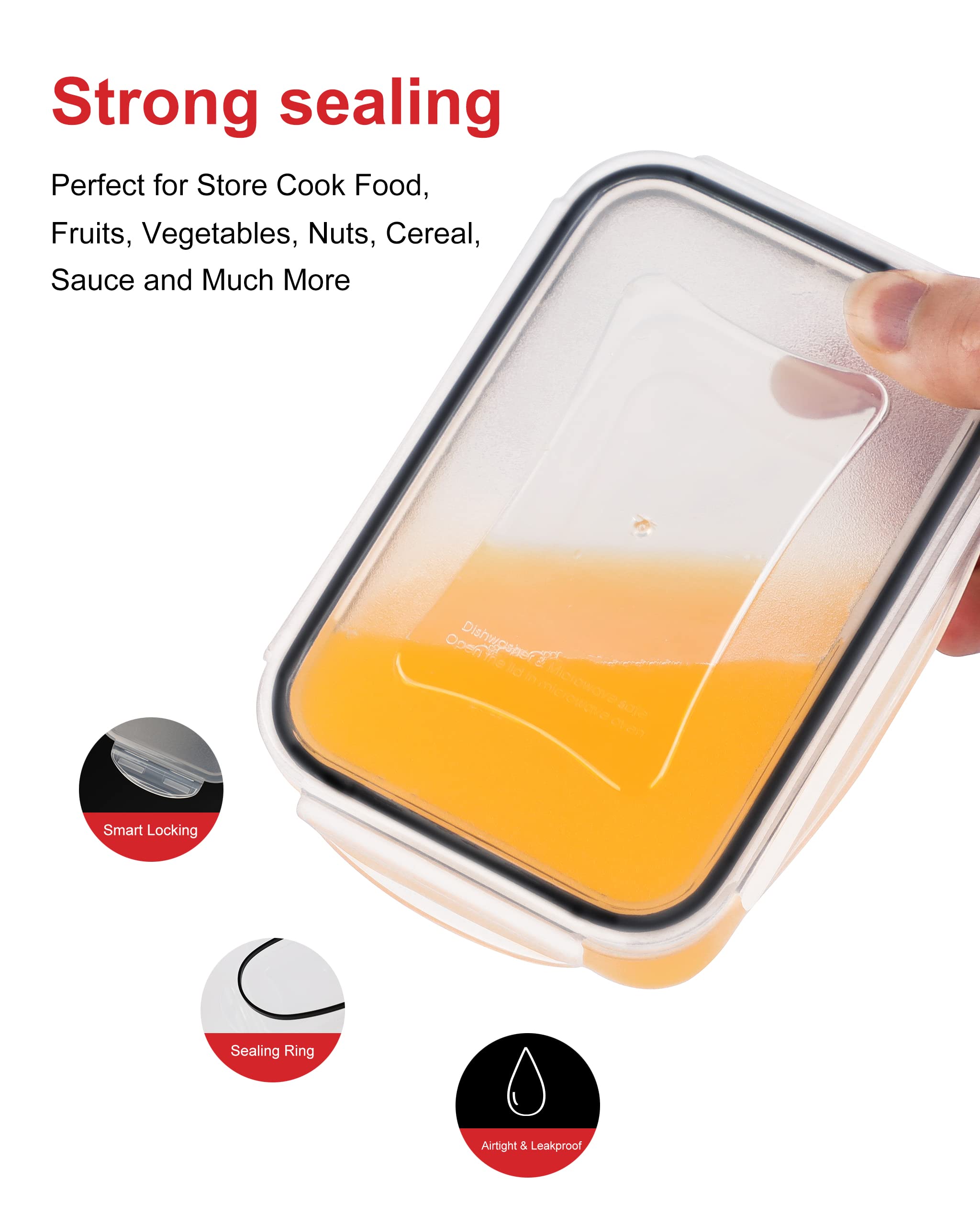 FOOYOO nested containers for storage saving cabinet space and keeping kitchen tidy