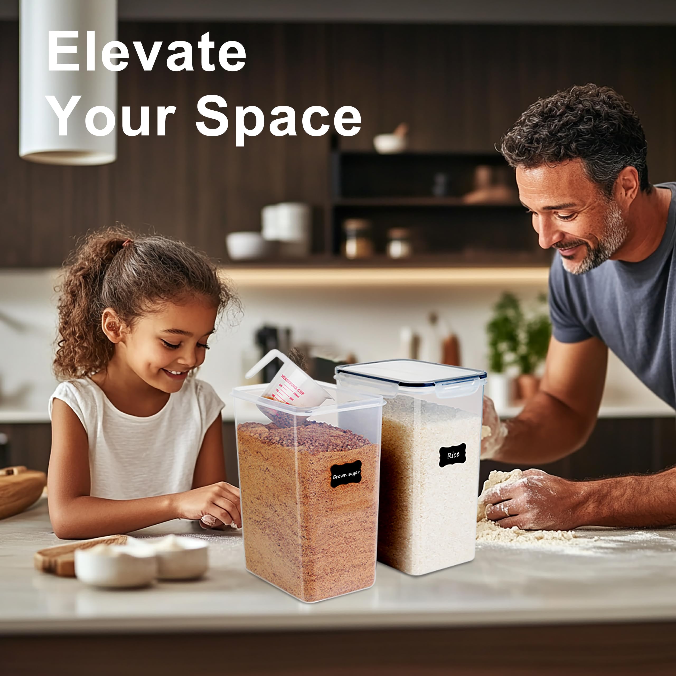 FOOYOO container next to common shelf items showing compact size