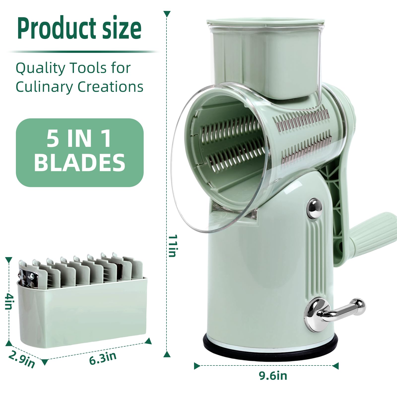 Fooyoubei handle detail highlighting ergonomic crank and easy turn