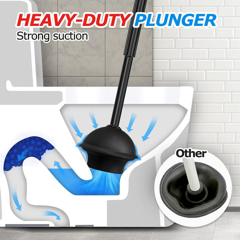 FORASTO plunger suction cup showing heavy-duty seal for stronger unclogging