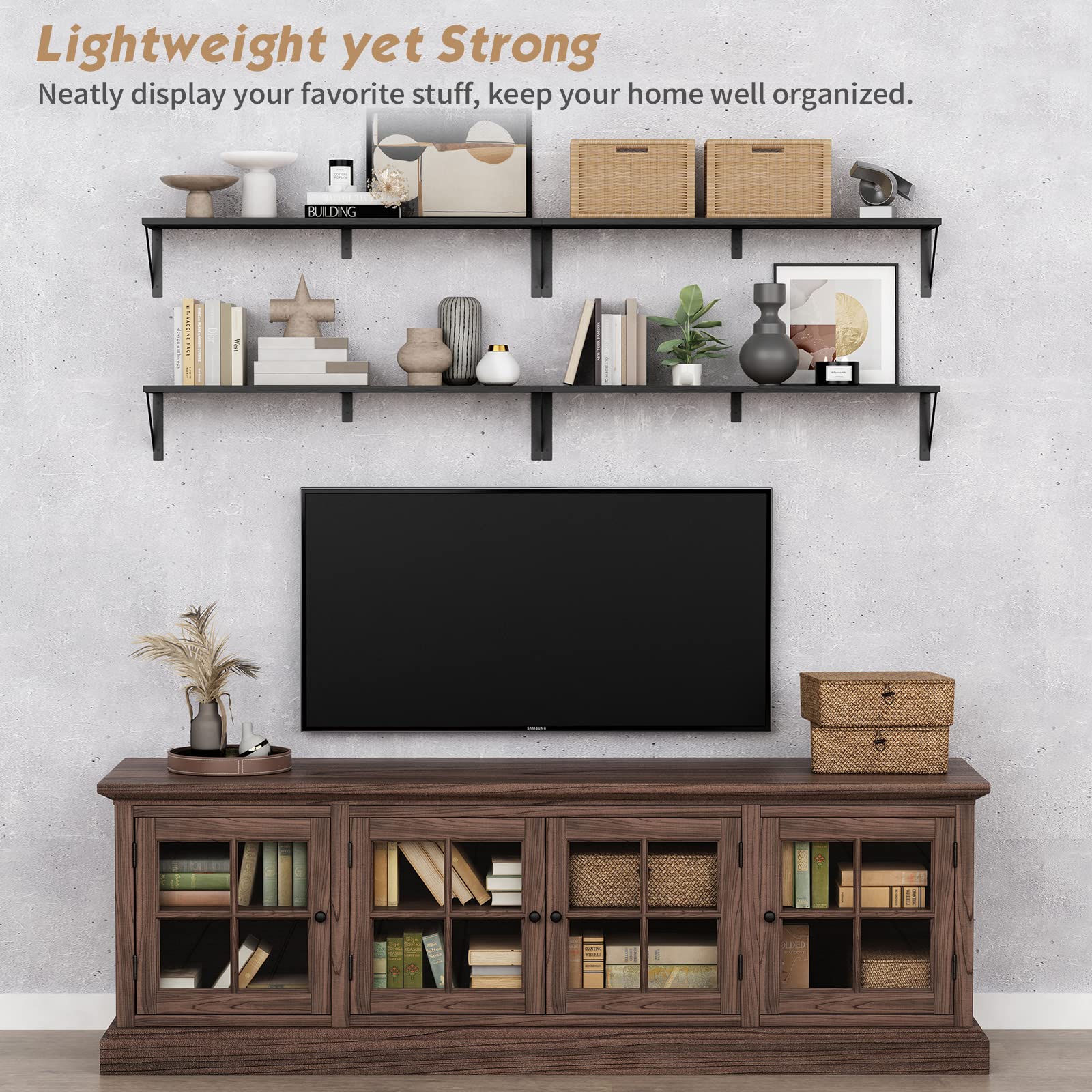 Forbena close-up of natural wood grain on shelf highlighting durable finish benefit