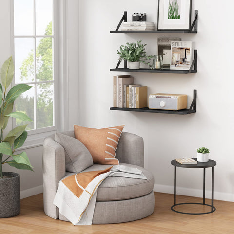 Forbena kitchen shelf styled with spices and plants saving counter space