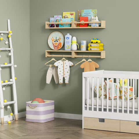 Forbena mounted in a nursery with books and toys for easy child access and organization