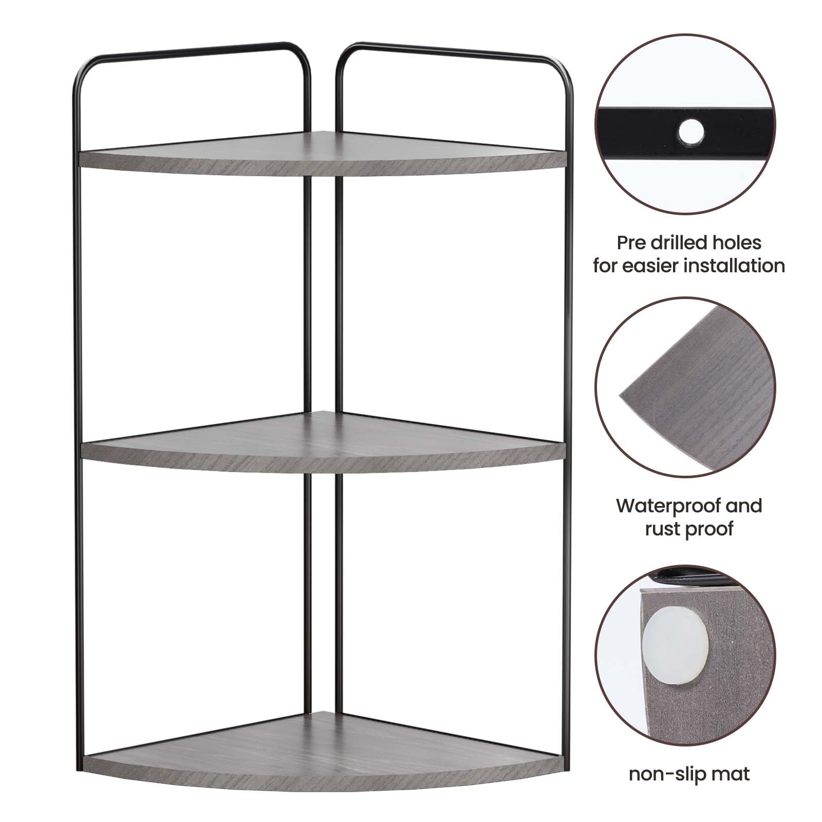 Forest Angle close-up of waterproof solid wood shelf grain highlighting durable finish and moisture resistance