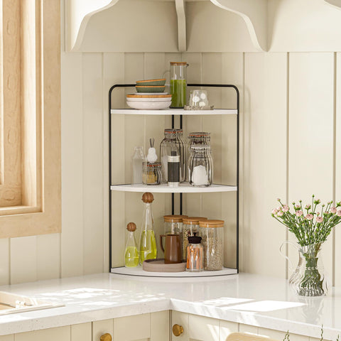Forest Angle side profile assembled shelf showing stable frame support
