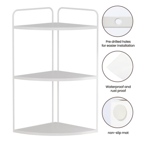 Forest Angle close-up of waterproof wood grain shelf highlighting durability