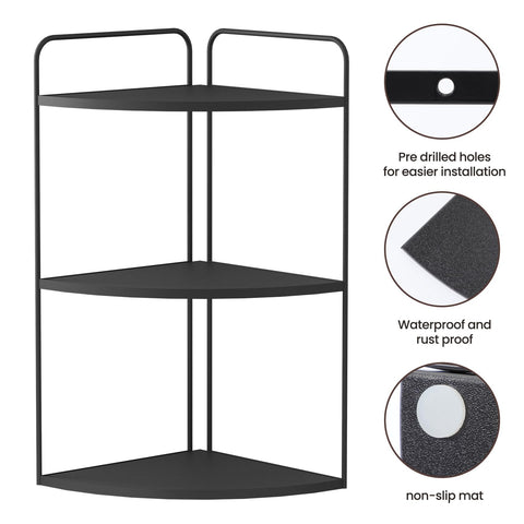 Forest Angle close-up of waterproof solid wood shelf highlighting grain and durability