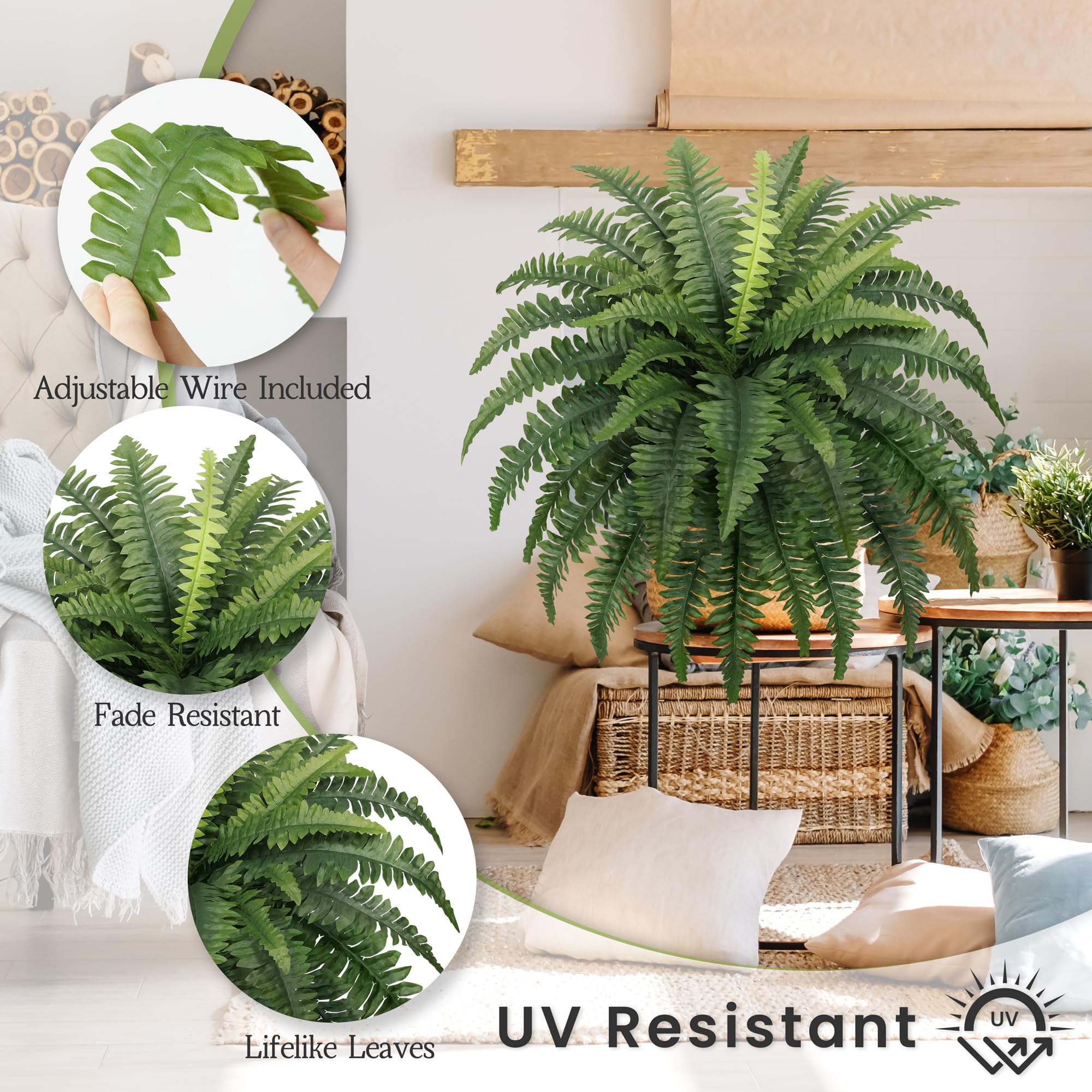 FOREST PRINCE side profile displaying wired fronds for easy reshaping benefit