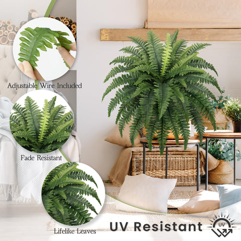 FOREST PRINCE side profile displaying wired fronds for easy reshaping benefit