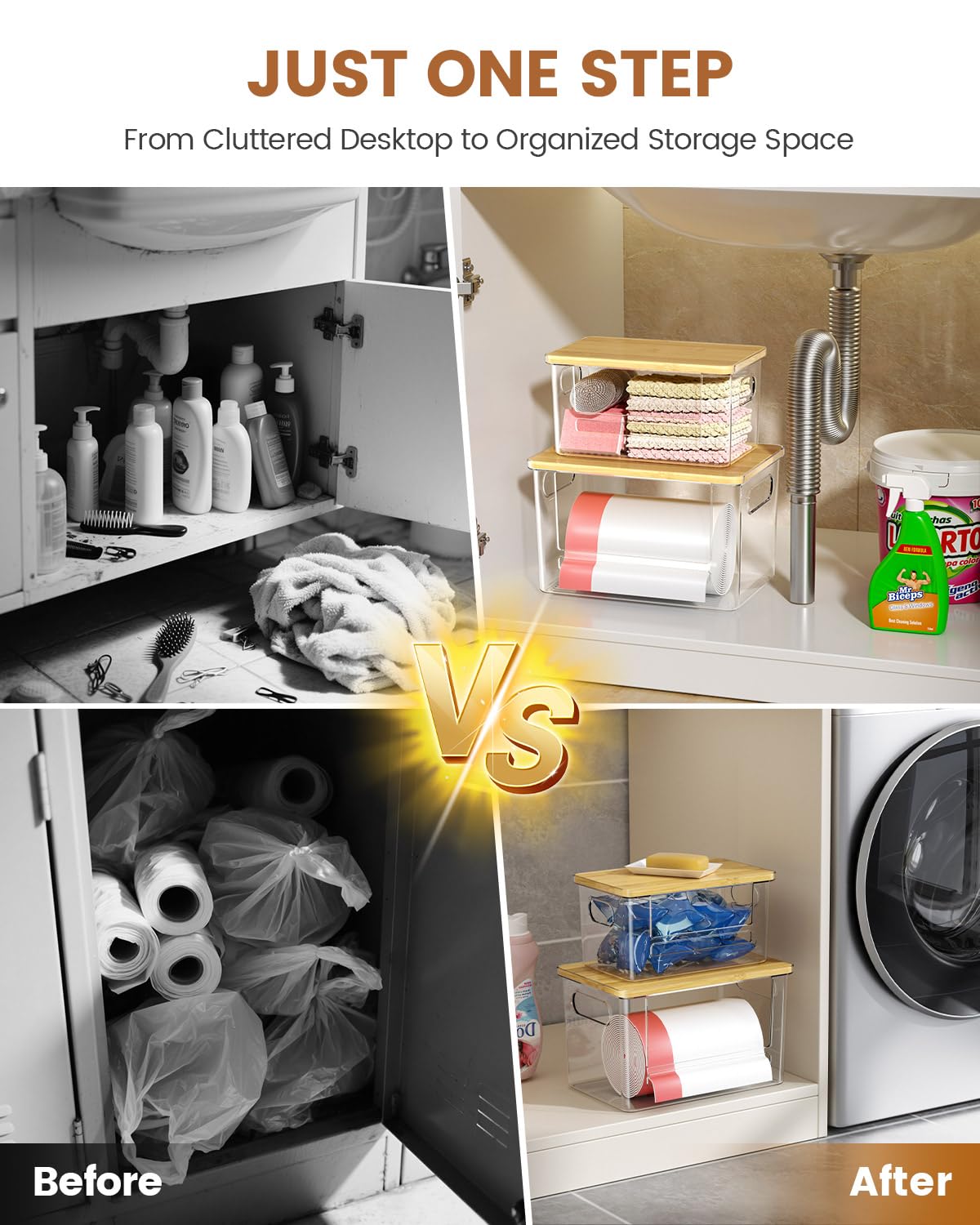 foroyalife holding different bag rolls organizes multiple sizes