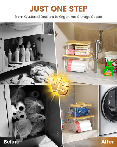 foroyalife holding different bag rolls organizes multiple sizes