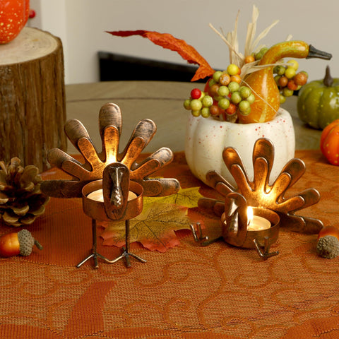 FORUP turkey holder next to utensils showing scale and compact tabletop benefit