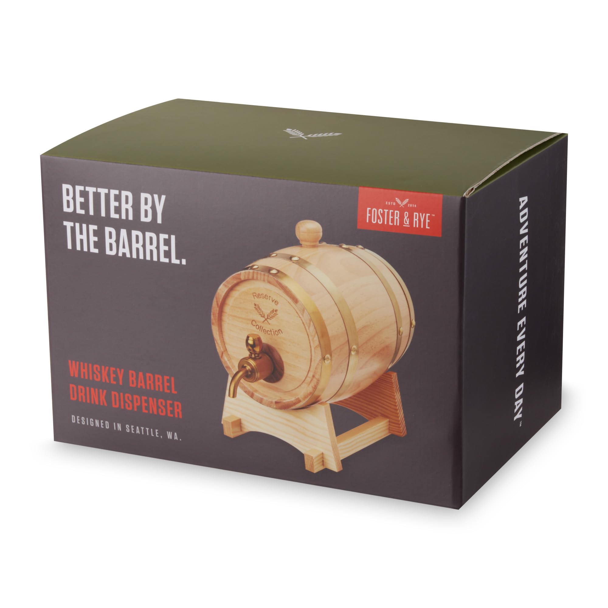 Foster & Rye packaged set with stopper and funnel ready for gifting