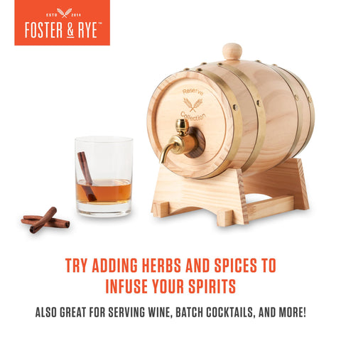 Foster & Rye top opening with funnel for neat filling and refill convenience