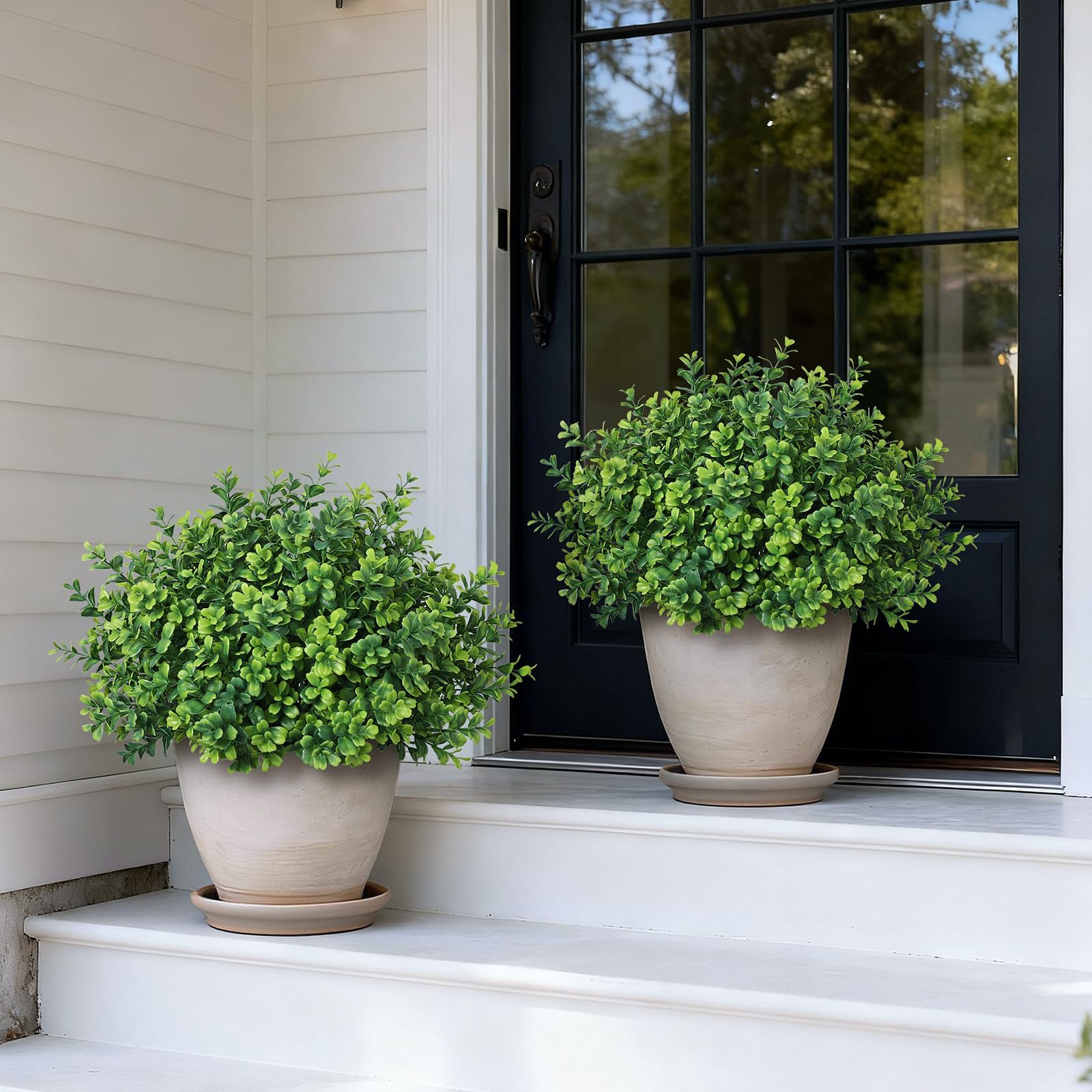 FOTEEWL close up of lifelike boxwood leaf texture for realistic greenery