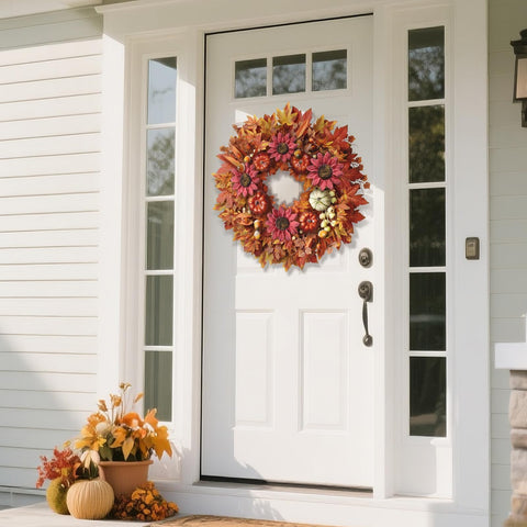 FOTEEWL faux pumpkin and acorn cluster adding harvest charm