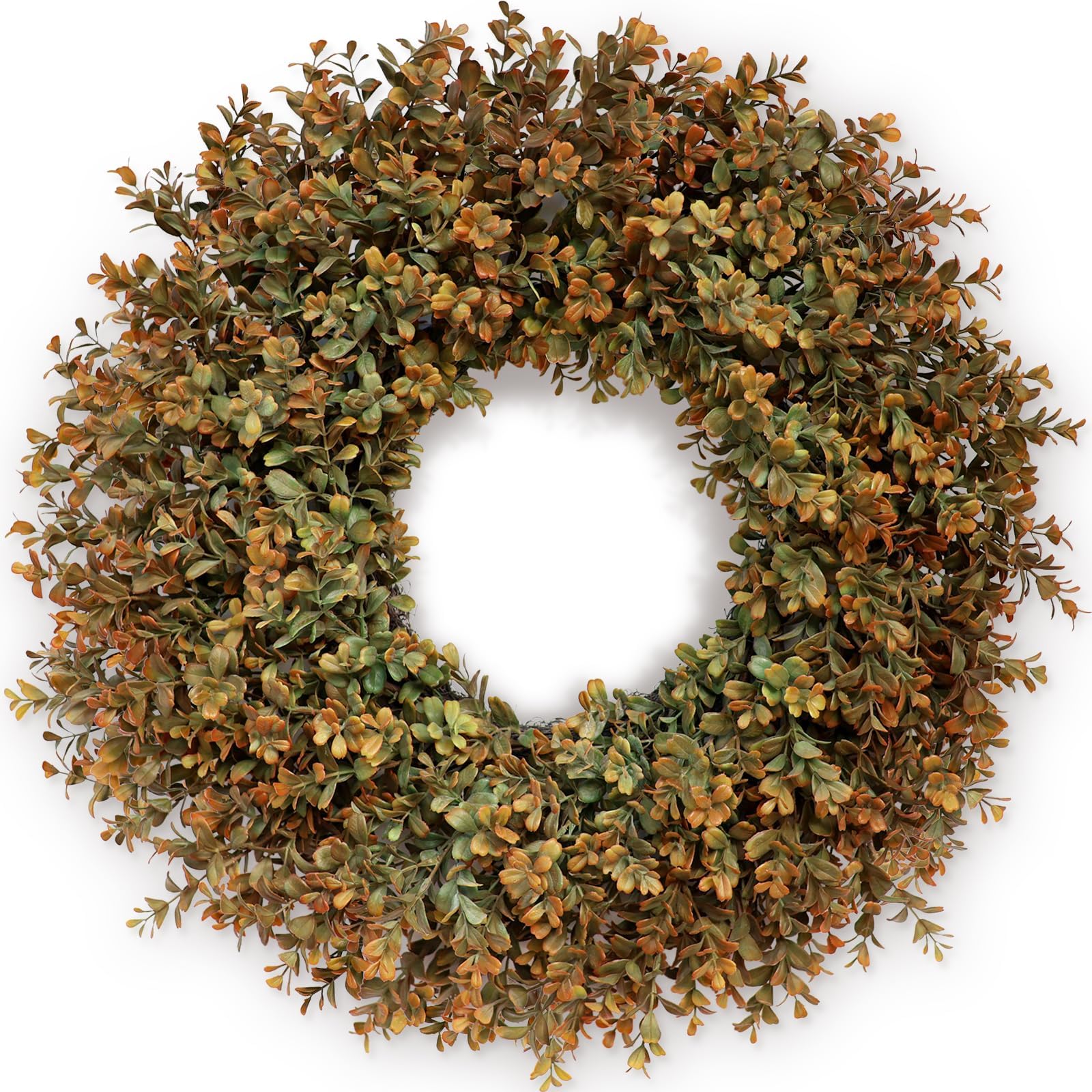 FOTEEWL wreath on front door adding warm autumn curb appeal