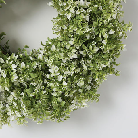 FOTEEWL wreath hanging on porch door demonstrating outdoor-ready use