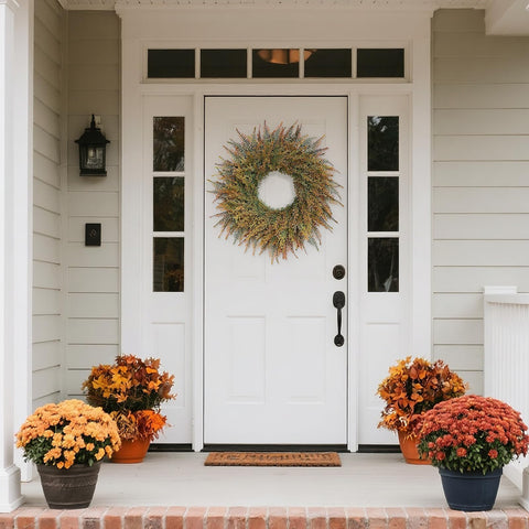 FOTEEWL hanging on wood door creating welcoming entry decoration