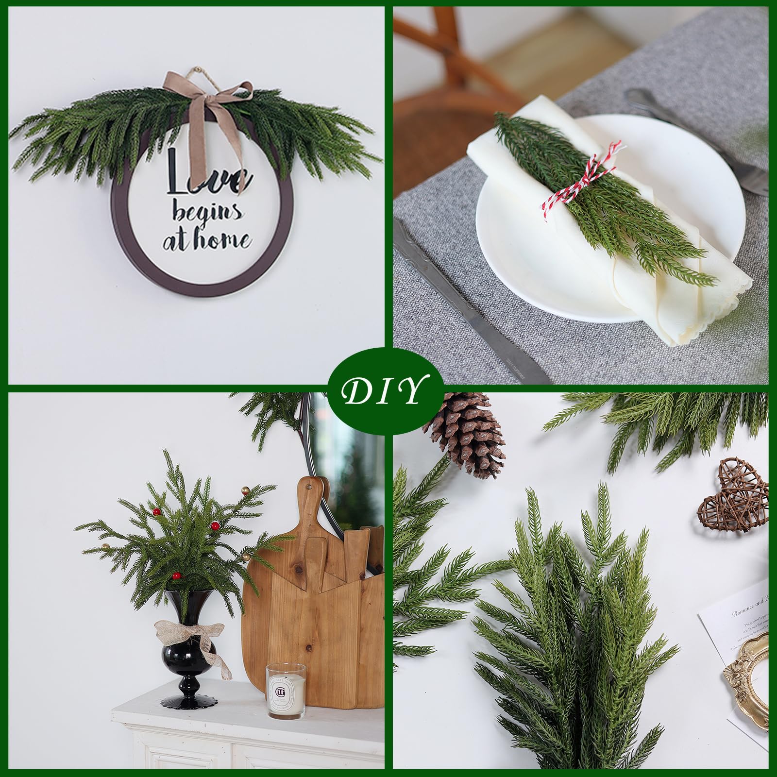 FOTEEWL branches used in a Christmas wreath creating festive fullness