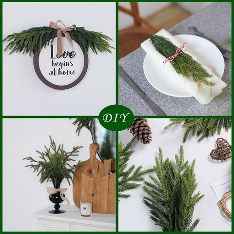 FOTEEWL branches used in a Christmas wreath creating festive fullness