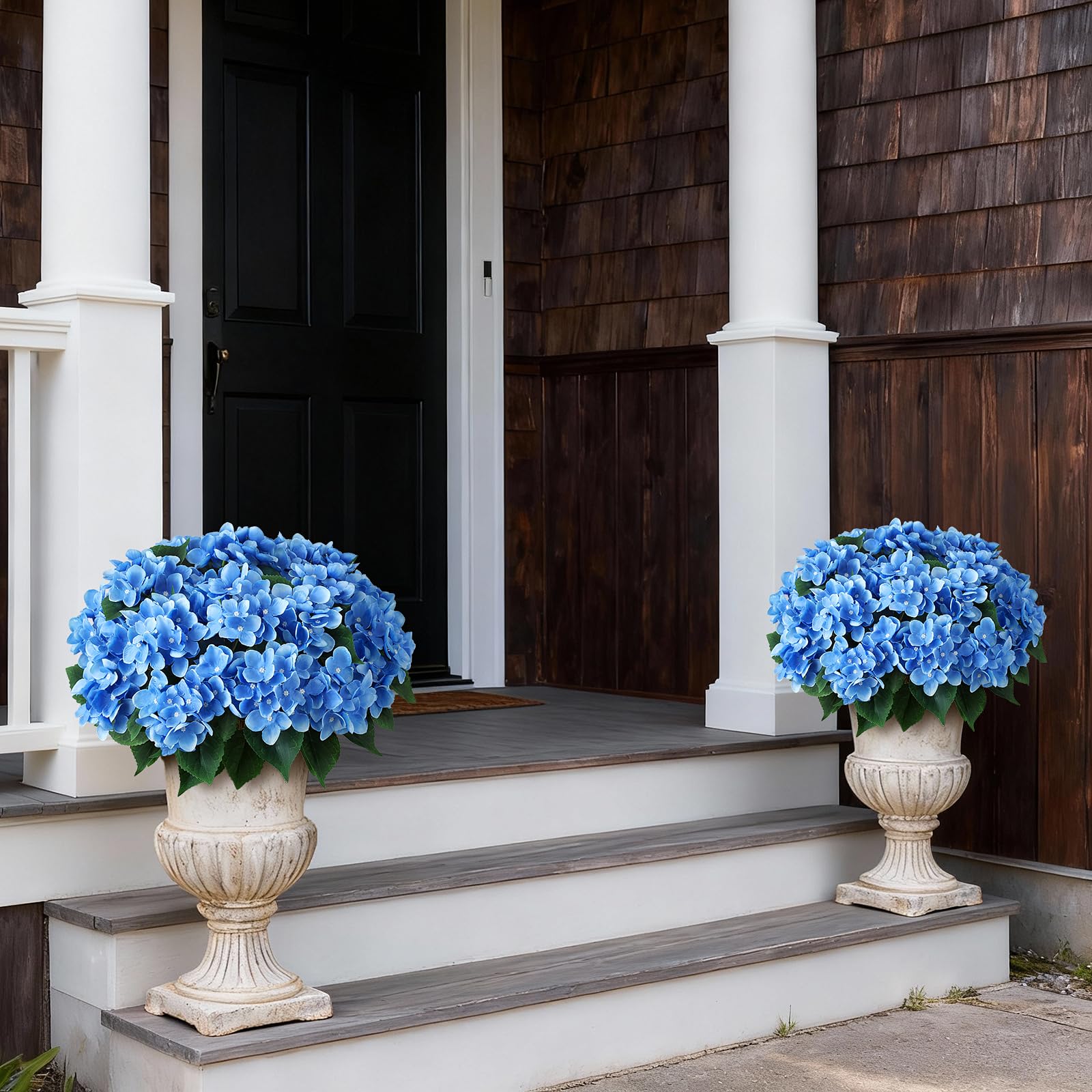 FOTEEWL styled at wedding venue adding consistent blue florals without upkeep