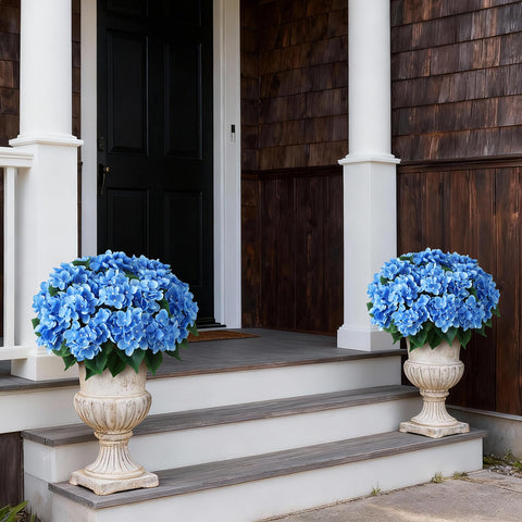 FOTEEWL styled at wedding venue adding consistent blue florals without upkeep