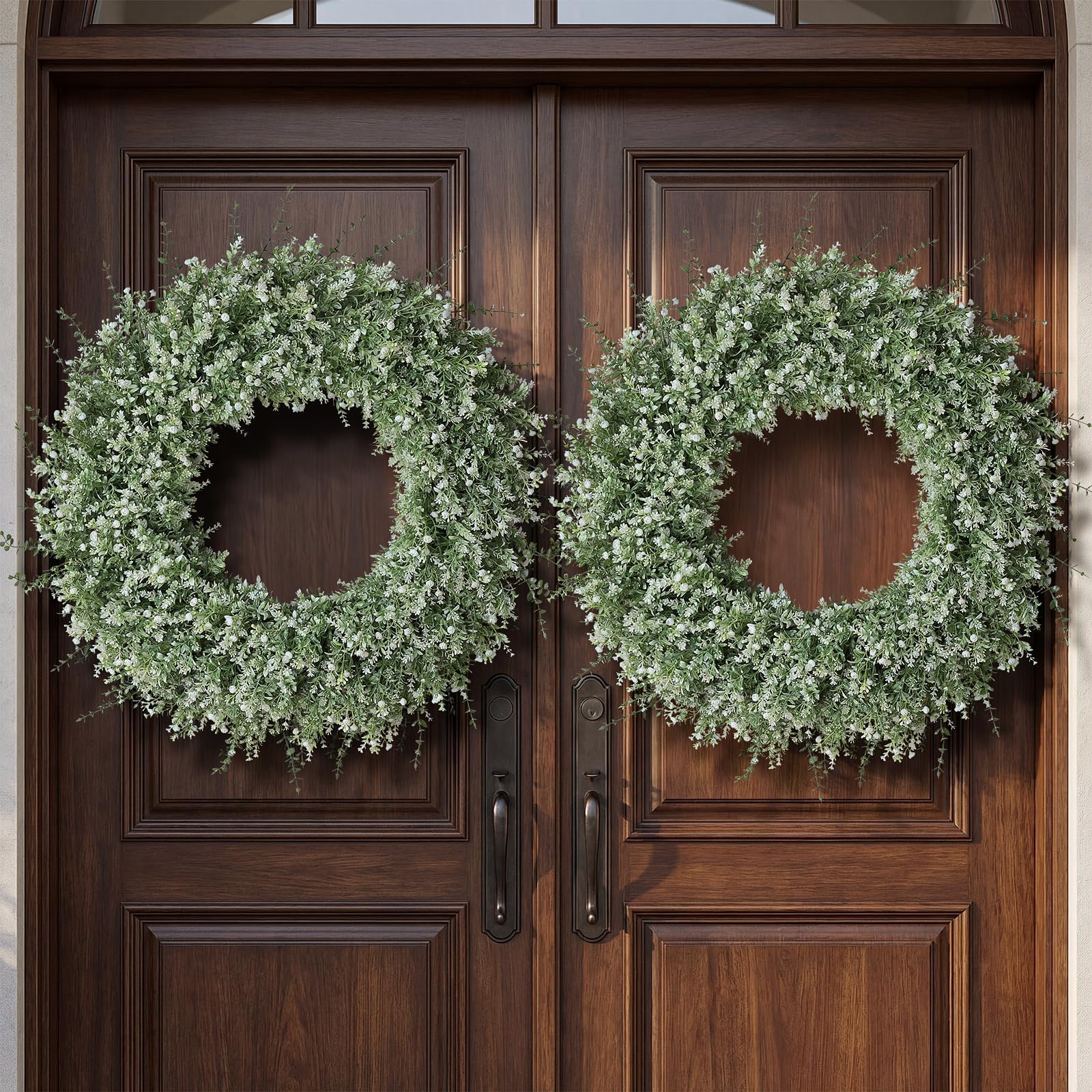 FOTEEWL lavender and white baby's-breath detail adds contrast and charm