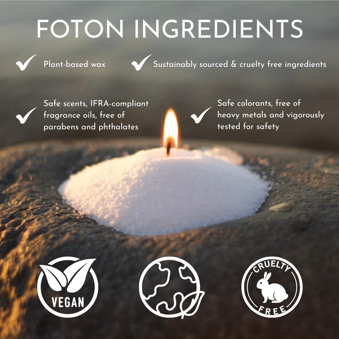 Foton pack of 30 premium wicks neatly arranged, enabling many candle refreshes