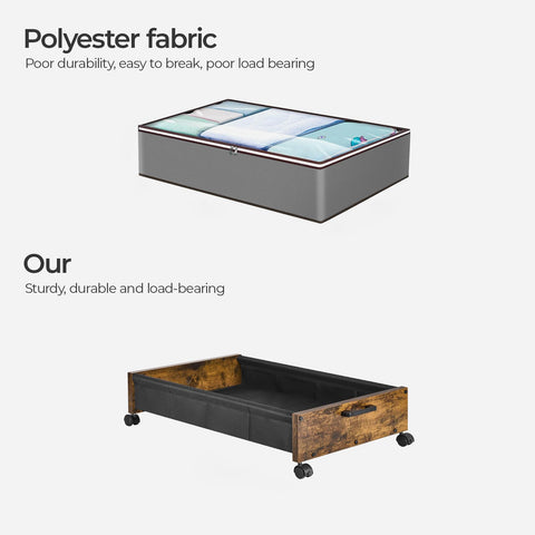 FOUCSSOMEI drawer beside shoe and foot demonstrating size and scale benefit