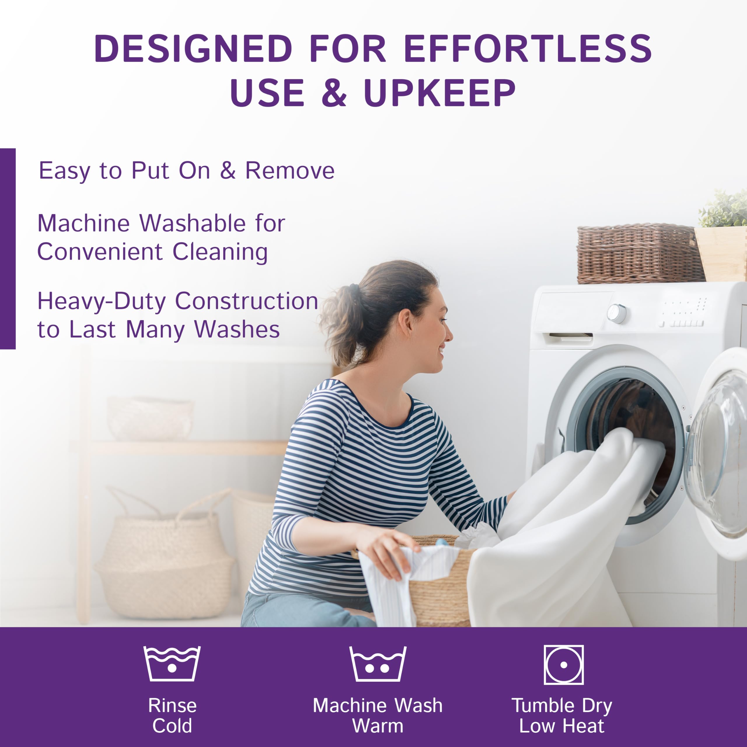 Four Seasons Essentials care label and washing instructions for long-lasting protection