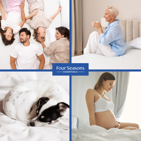 Four Seasons Essentials product label and materials showing durable construction benefit