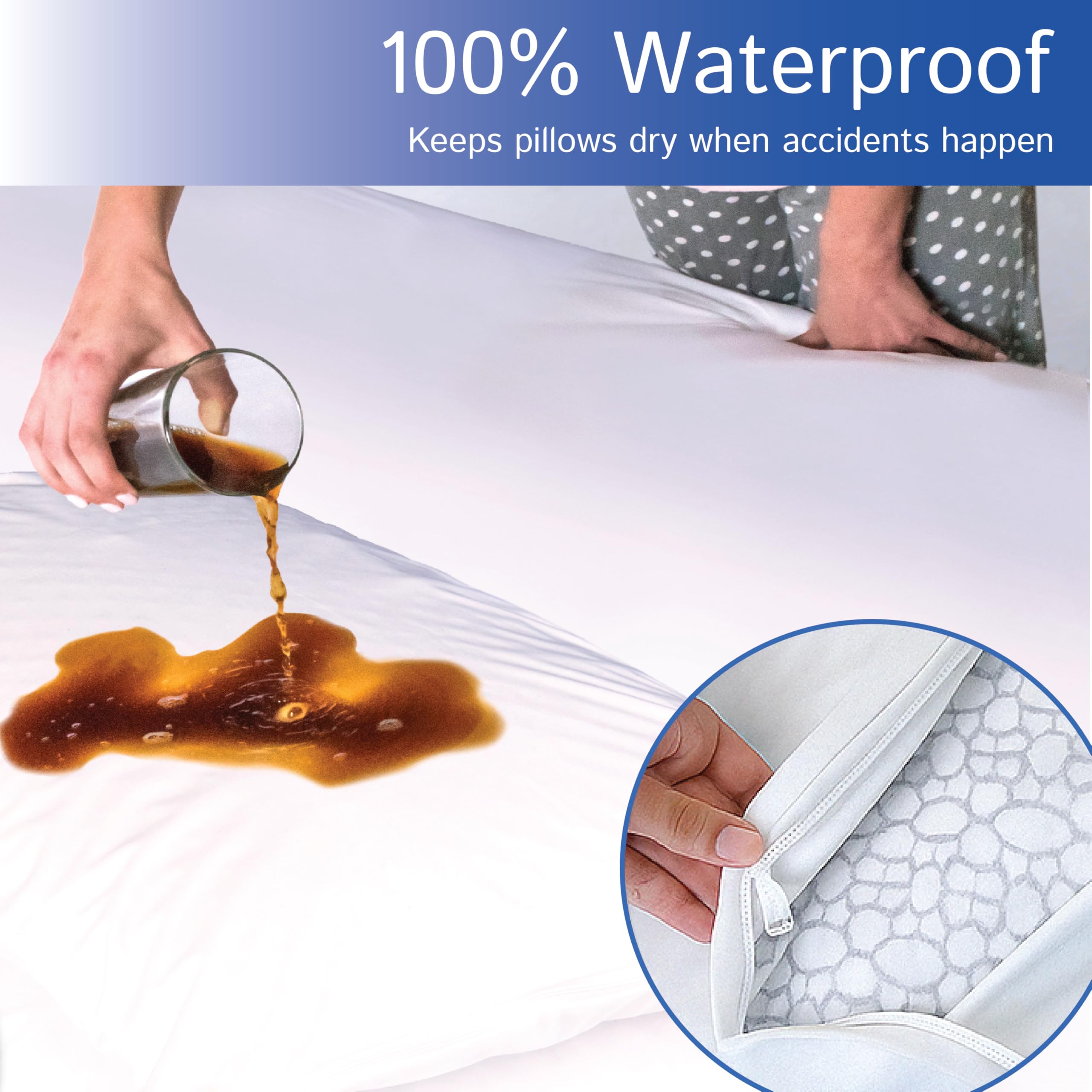 Four Seasons Essentials waterproof test image blocking liquid to protect pillow