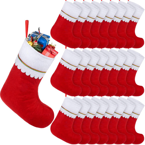 Fovths front view 24-pack showing coordinated stockings and fast decorating benefit