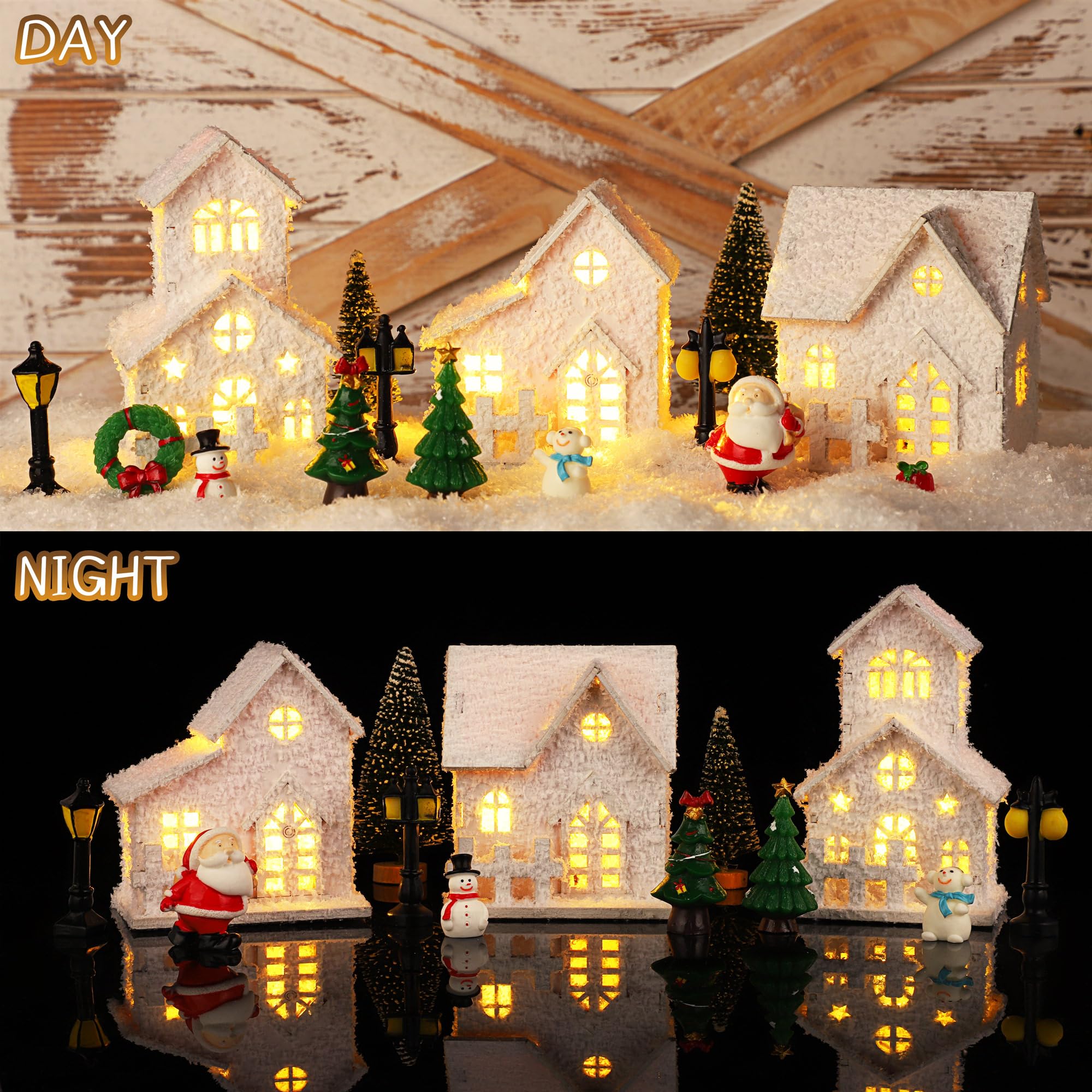 Fovths snow powder poured beside accessories illustrating realistic winter look benefit