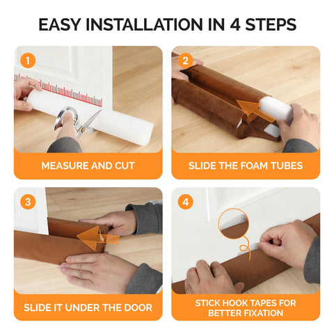 fowong included hook-and-loop tape applied on thin door for secure attachment