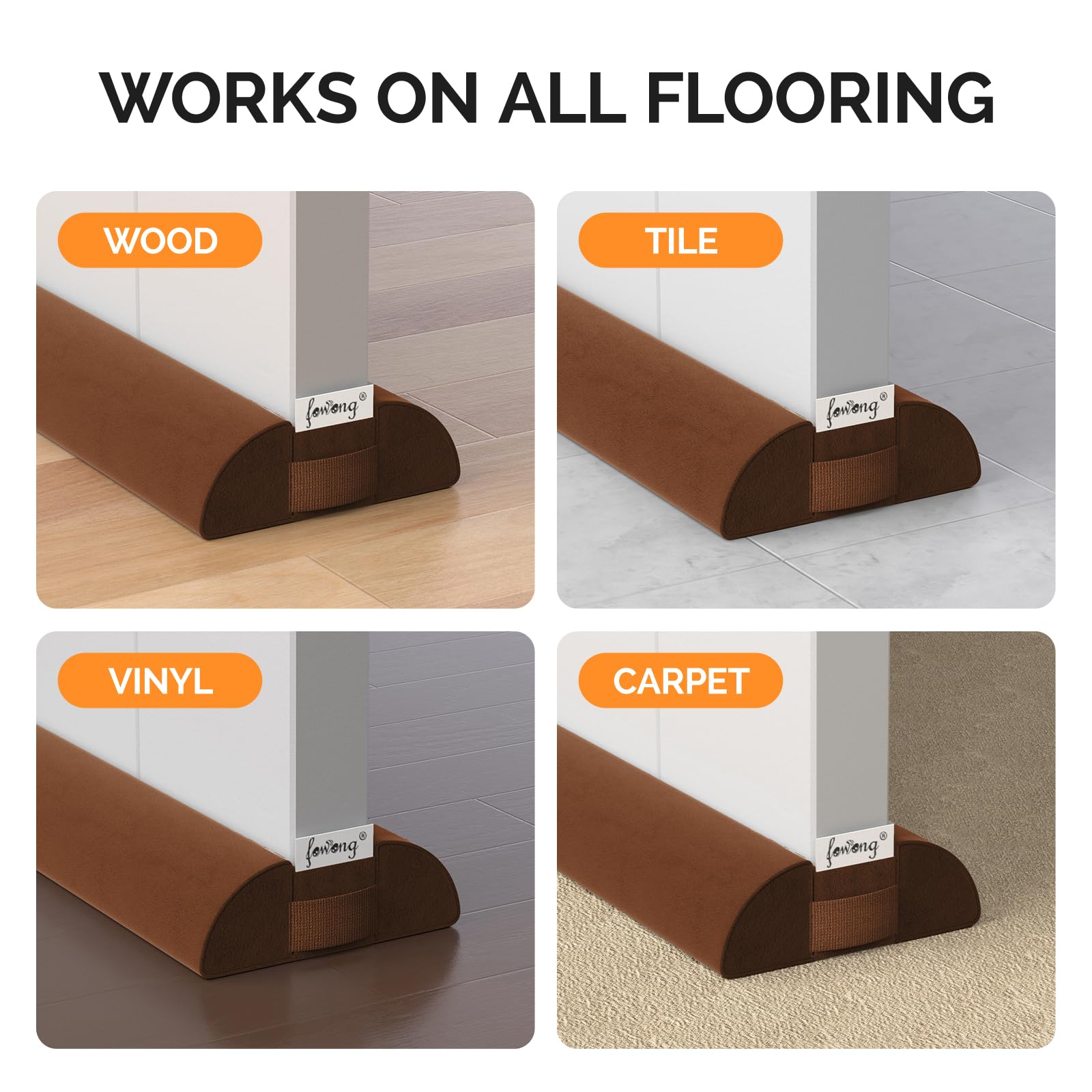 fowong installed under hardwood door showing smooth glide and draft reduction