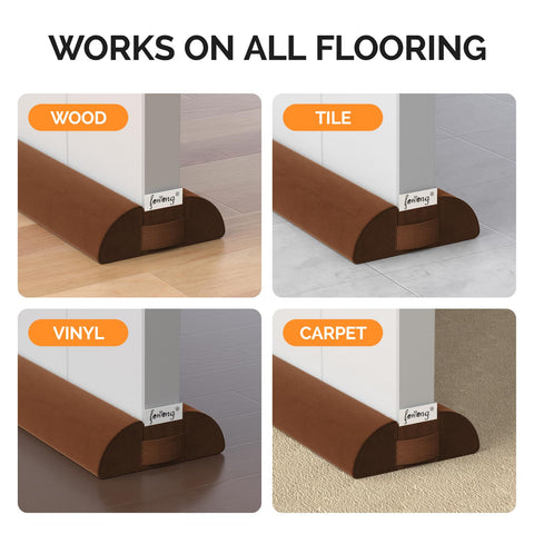fowong installed under hardwood door showing smooth glide and draft reduction