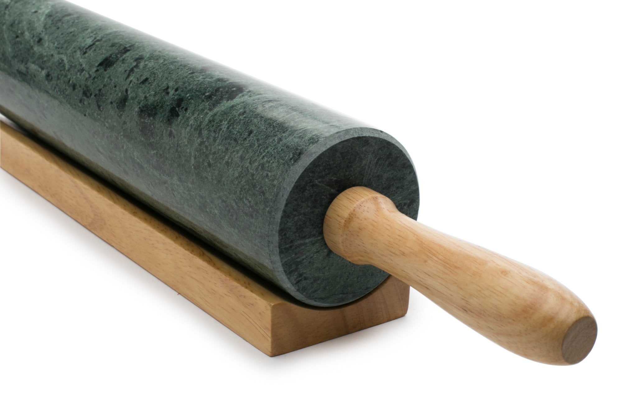 Fox Run marble resting base holding pin to protect counters and keep workspace tidy