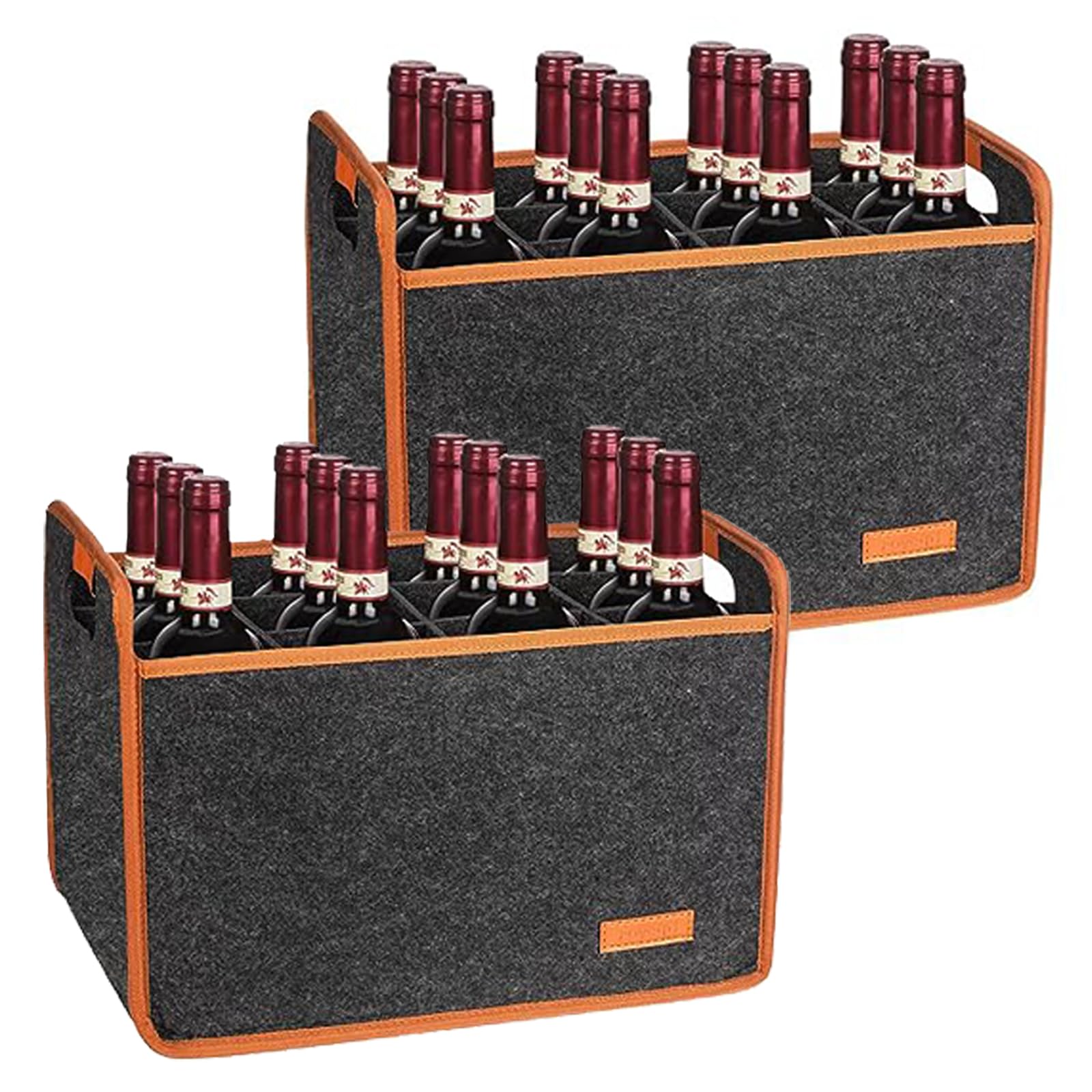 Foyego front view tote showing felt exterior and reinforced edges, durable protection